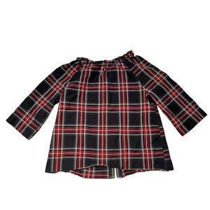 Crewcuts Tartan Plaid Button Back Blouse Size 14